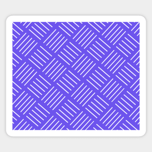 Abstract geometric pattern - strips - blue and white. Sticker